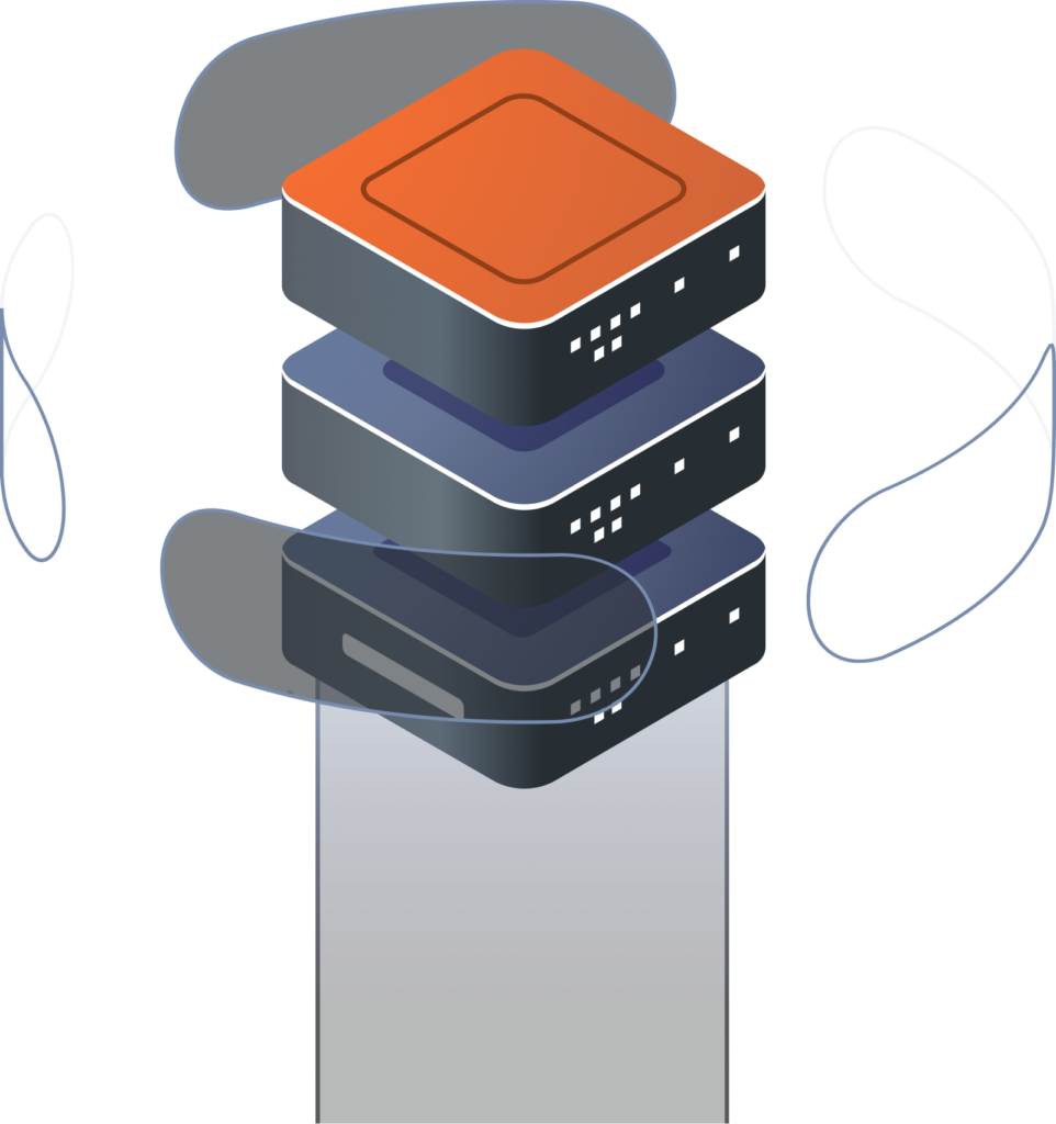Serwer w szafie rack — InfraZone datacenter